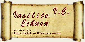 Vasilije Cikuša vizit kartica